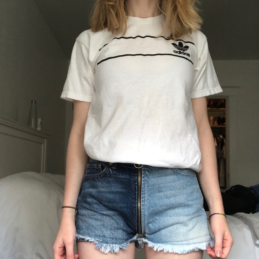 Adidas lounging t shirt with graphic back